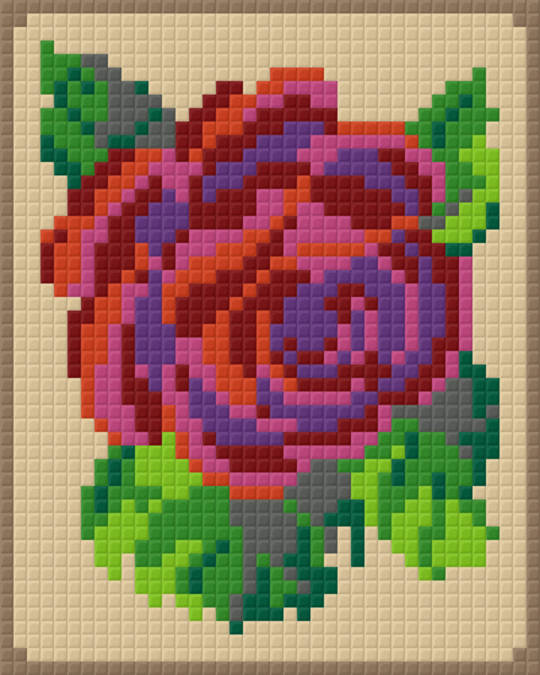 Angies Rose One [1] Baseplate PixelHobby Mini-mosaic Art Kit